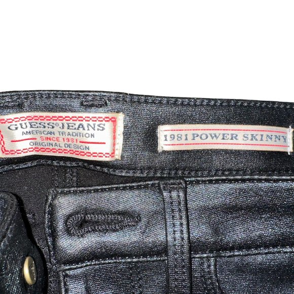 Vintage Women's Guess 1981 Power Skinny Faux Leather Pants Size 24‎ - Picture 4 of 6